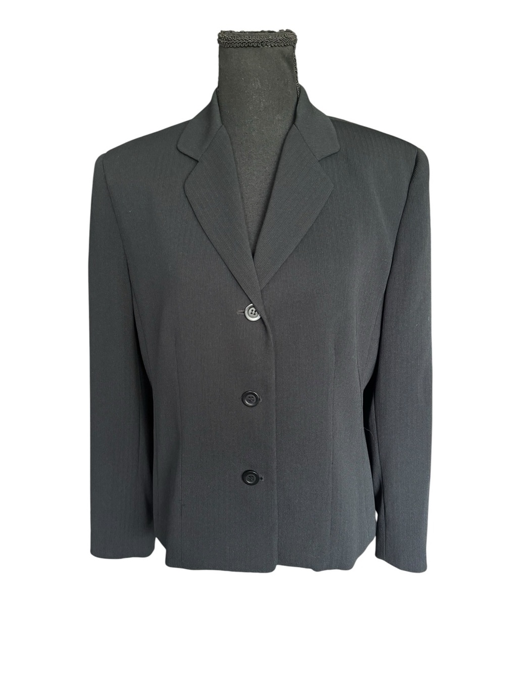 Garfield & Marks Vintage Black Blazer Size 10 Made in USA 90s Minimalist
